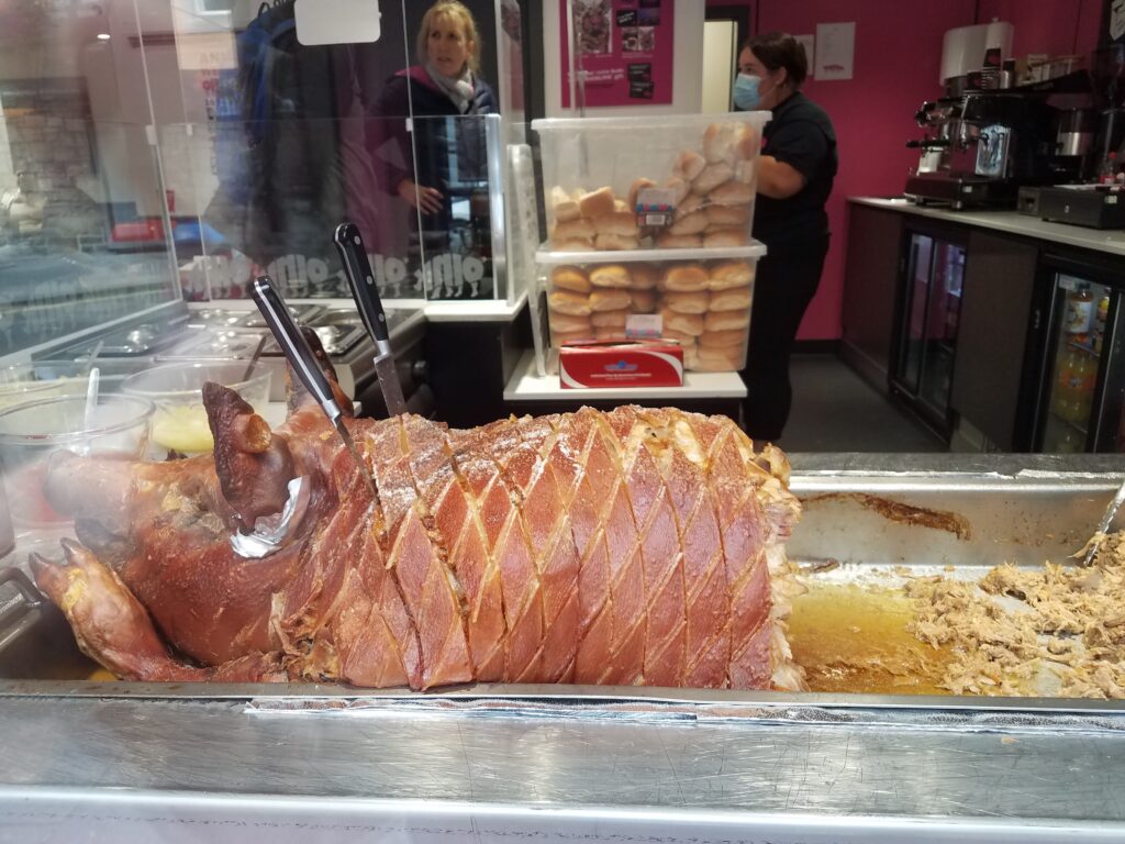 Roast pig at Oink