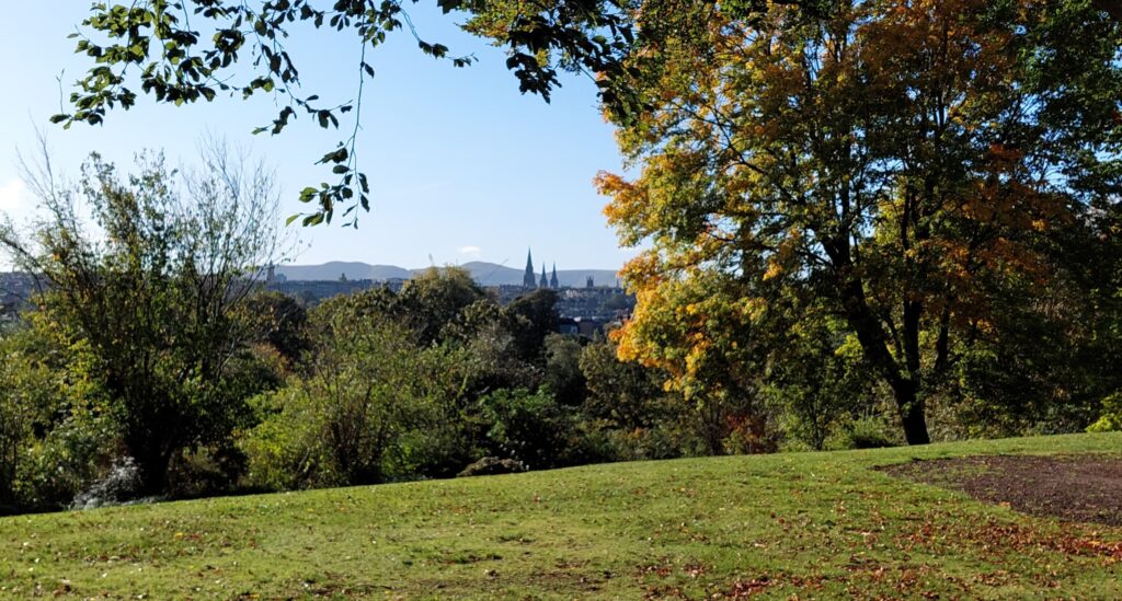 View of Edinburgh from botanic garden