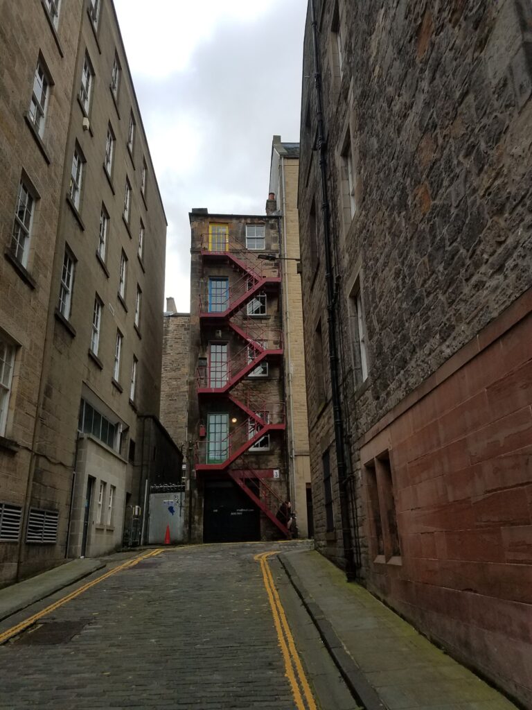 Fire escape on a Georgian building